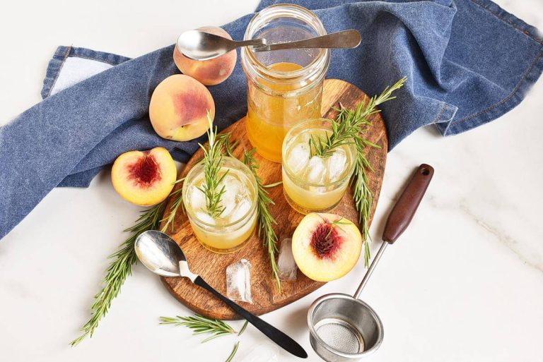 Step 4 - Peach-Rosemary Shrub Syrup
