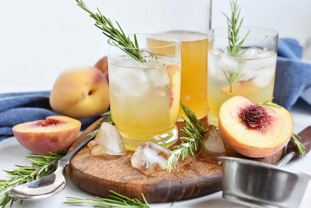 Peach-Rosemary Shrub Syrup