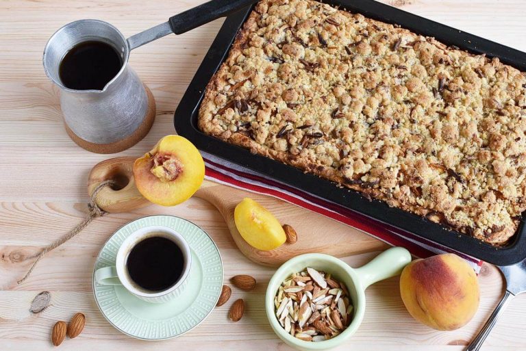 Step 10 - Peach Streusel Slab Pie