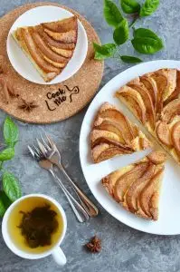 Pear Cake with Cinnamon Sugar