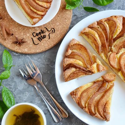 Pear Cake with Cinnamon Sugar Recipe-How To Make Pear Cake with Cinnamon Sugar-Delicious Pear Cake with Cinnamon Sugar