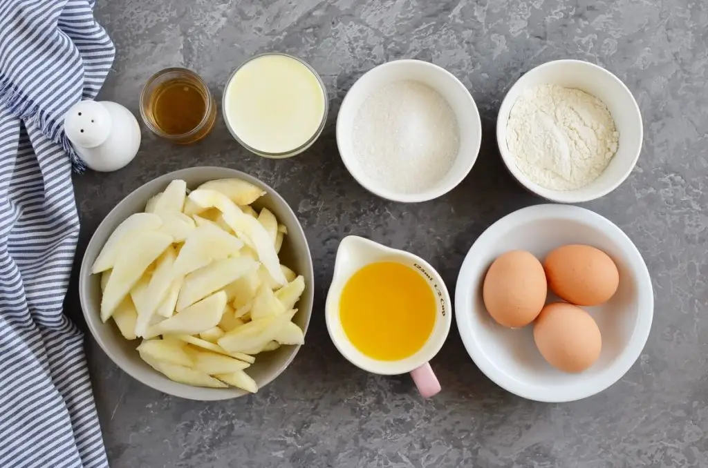 Ingredients for Best Pear Custard Pie