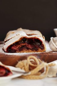 Plum Strudel with Cinnamon Streusel