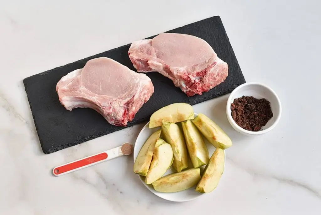 Ingredients for Pork Chops and Apples