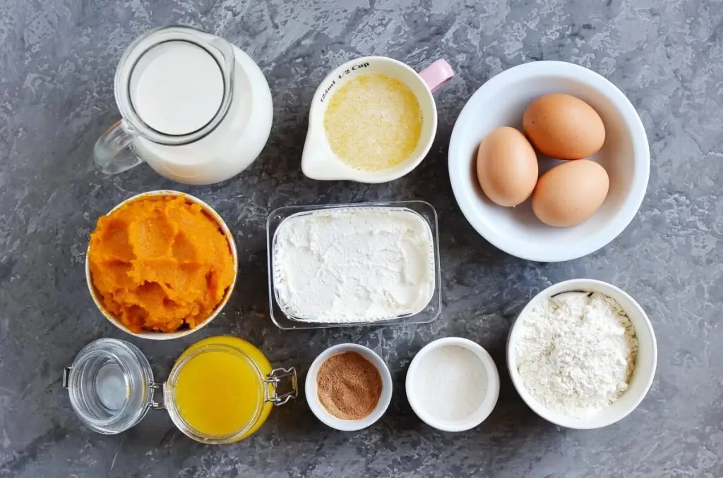 Ingredients for Pumpkin Cheesecake Crêpes