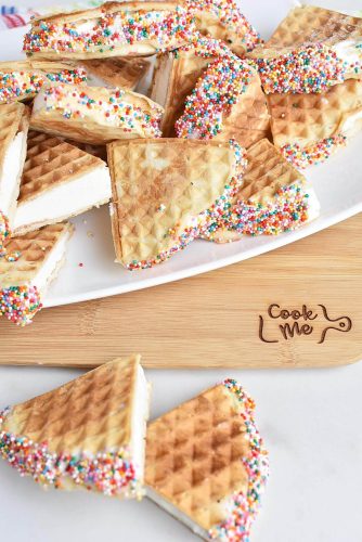Rainbow Waffle Sandwiches