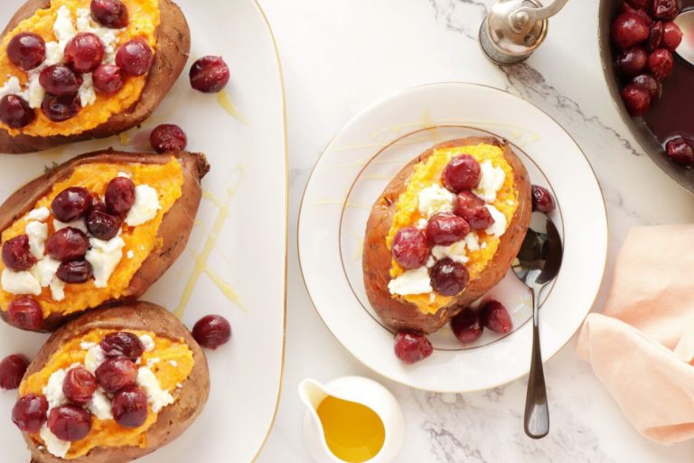 Step 8 - Roasted Grape, Goat Cheese Stuffed Sweet Potatoes