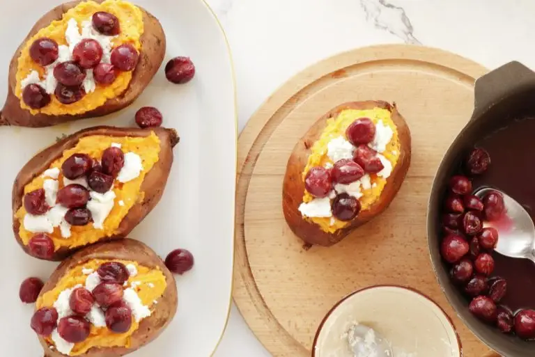 Step 7 - Roasted Grape, Goat Cheese Stuffed Sweet Potatoes