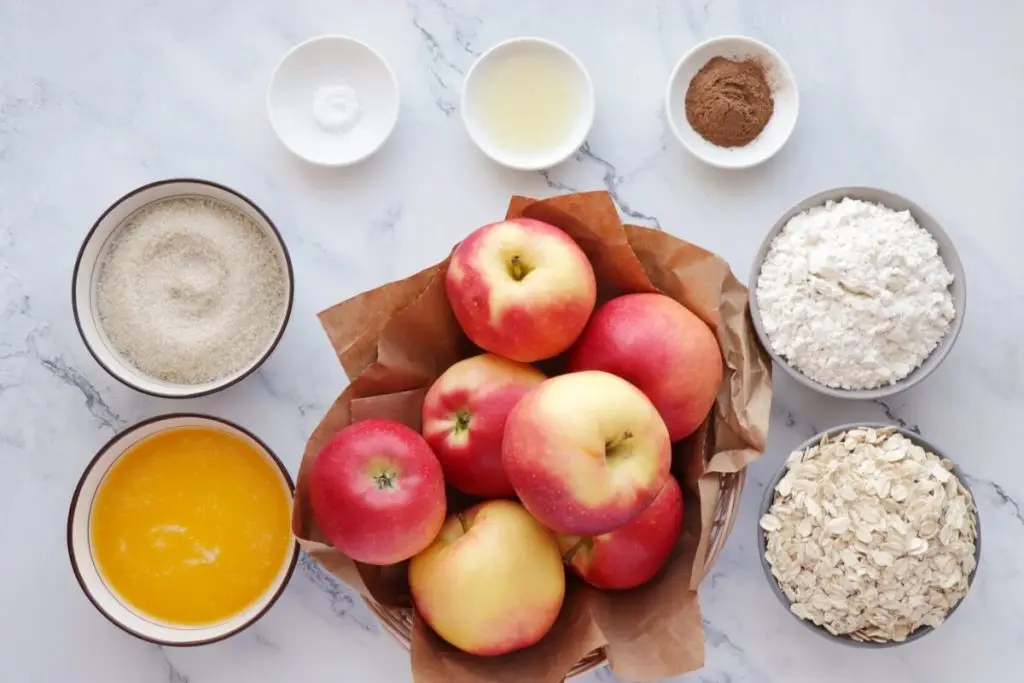 Ingredients for Sheet-Pan Apple Crumble