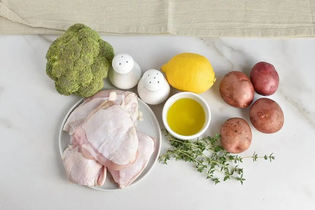 Ingredients for Sheet Pan Chicken & Crispy Potatoes