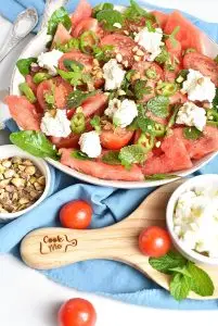 Spicy Watermelon, Ricotta & Tomato Salad