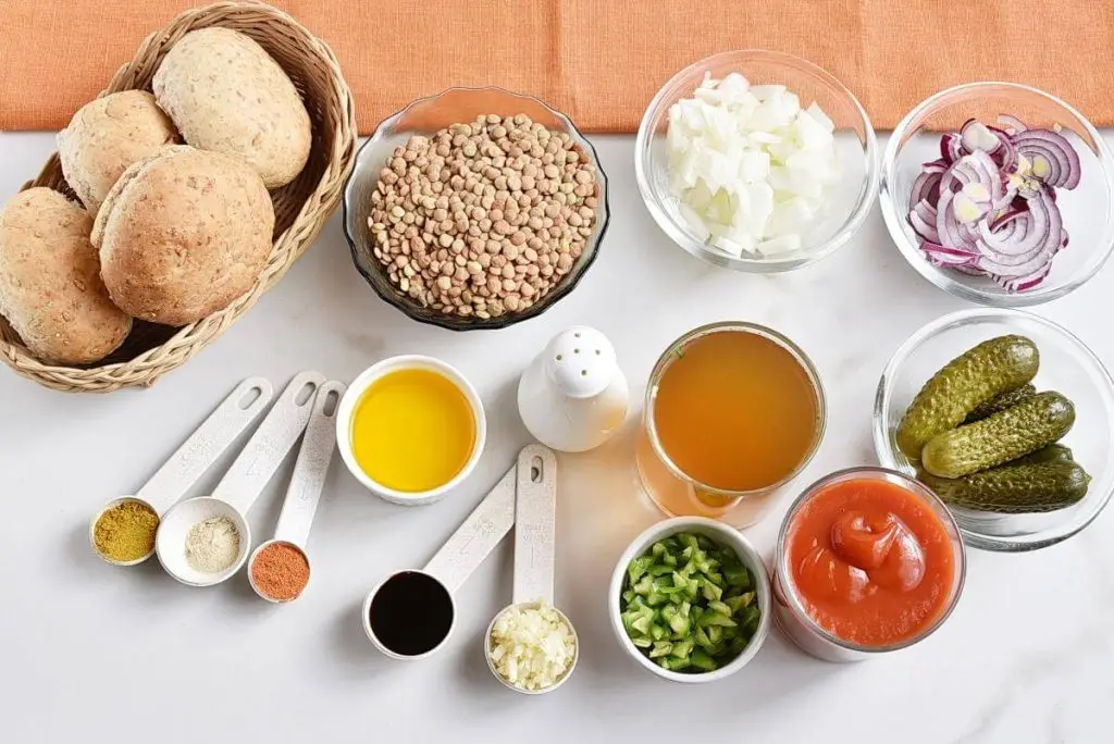 Ingredients for Vegan Sloppy Joes