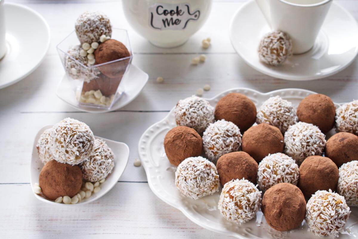 White Chocolate and Dried Fruit Truffles