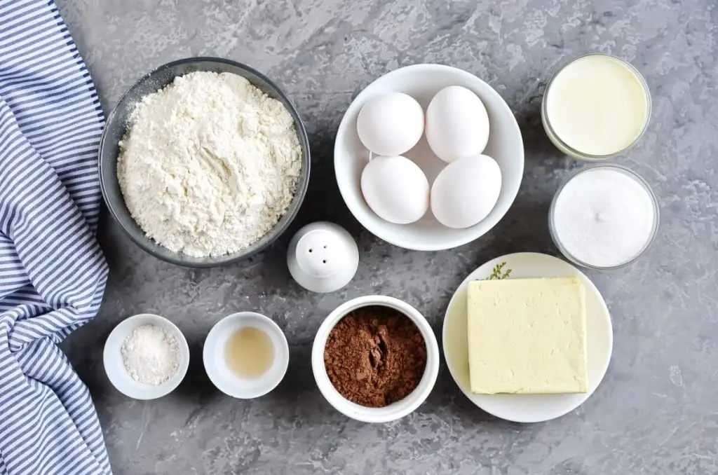 Ingredients for The Best Zebra Cake