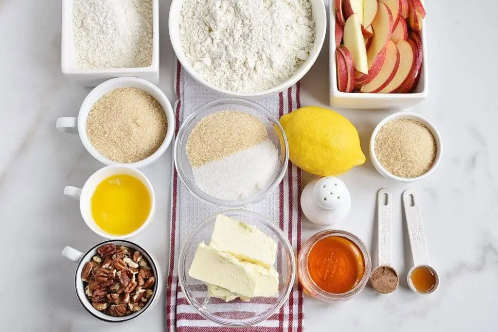 Ingredients for Apple Pie Bars