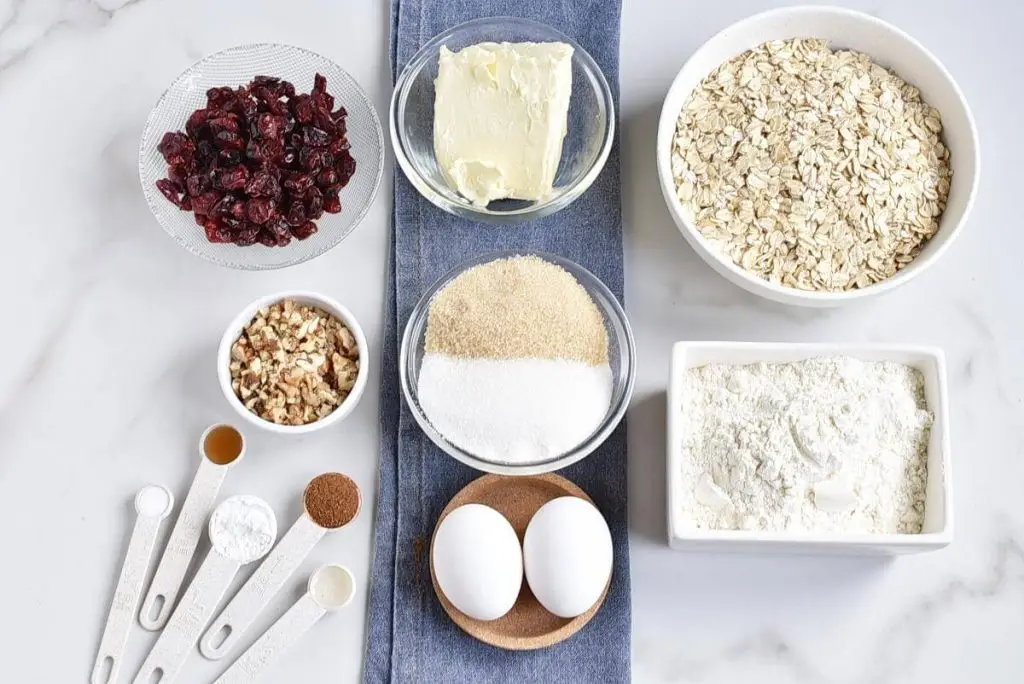 Ingredients for Autumn Harvest Cookies