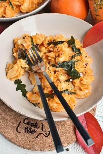 Autumn Vegan Pumpkin Pasta