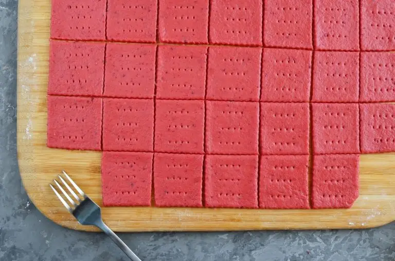 Step 9 - Beet and Cheddar Crackers