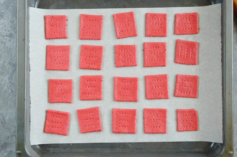 Step 10 - Beet and Cheddar Crackers