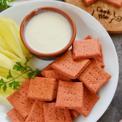 Beet and Cheddar Crackers Recipe-How To Make Beet and Cheddar Crackers-Delicious Beet and Cheddar Crackers