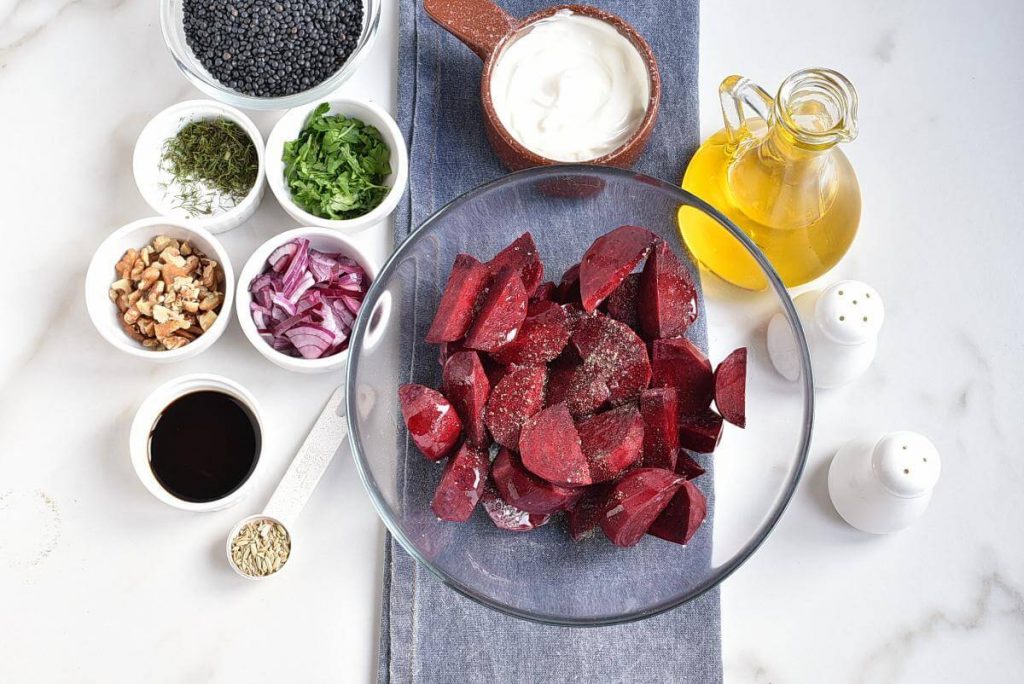 Healthy Charred Beetroot and Lentil Salad recipe - step 2