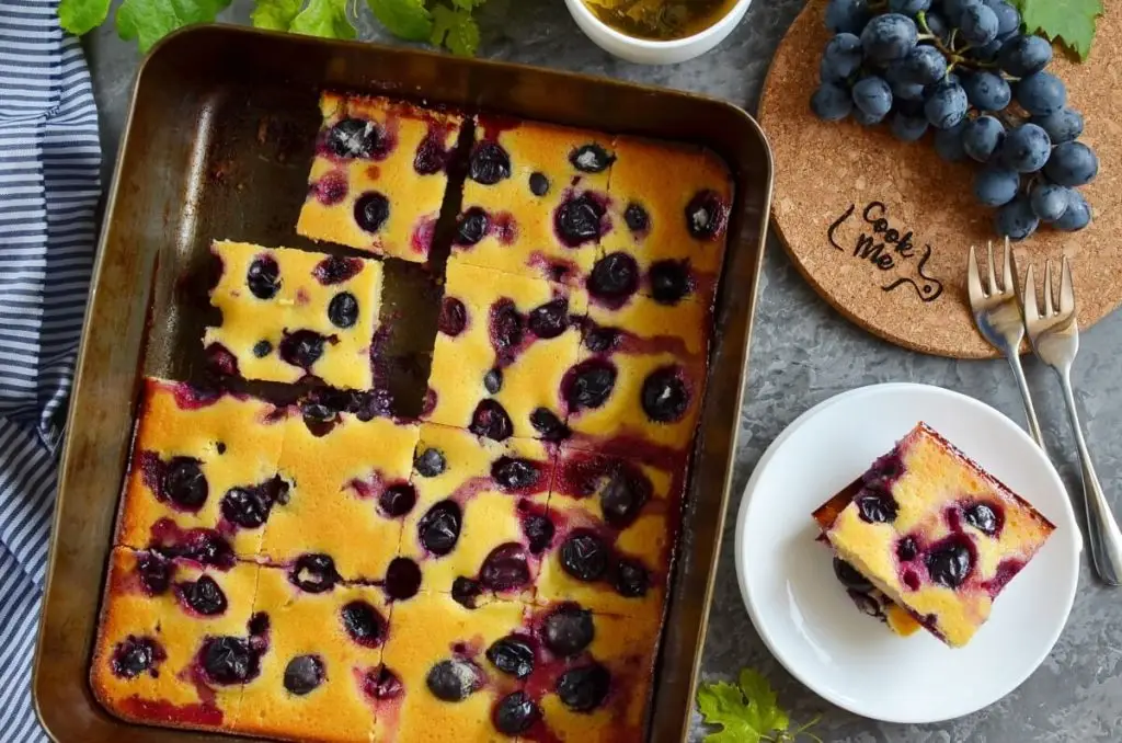 Concord Grape Cornmeal Cake
