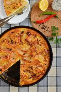 Cornbread with Caramelized Apples and Onions