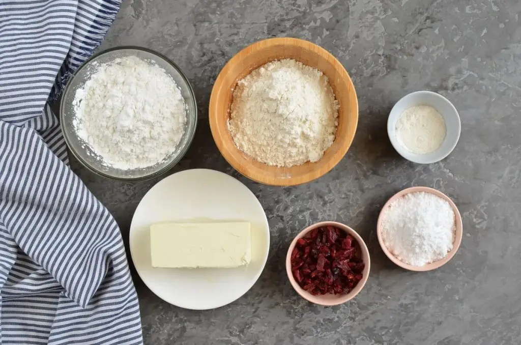 Ingredients for Cranberry German Cookies