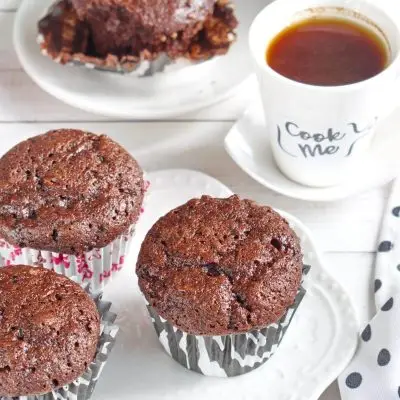 Double Chocolate Zucchini Muffins-Healthy Double Chocolate Zucchini MuffinsHow to make Double Chocolate Zucchini Muffins