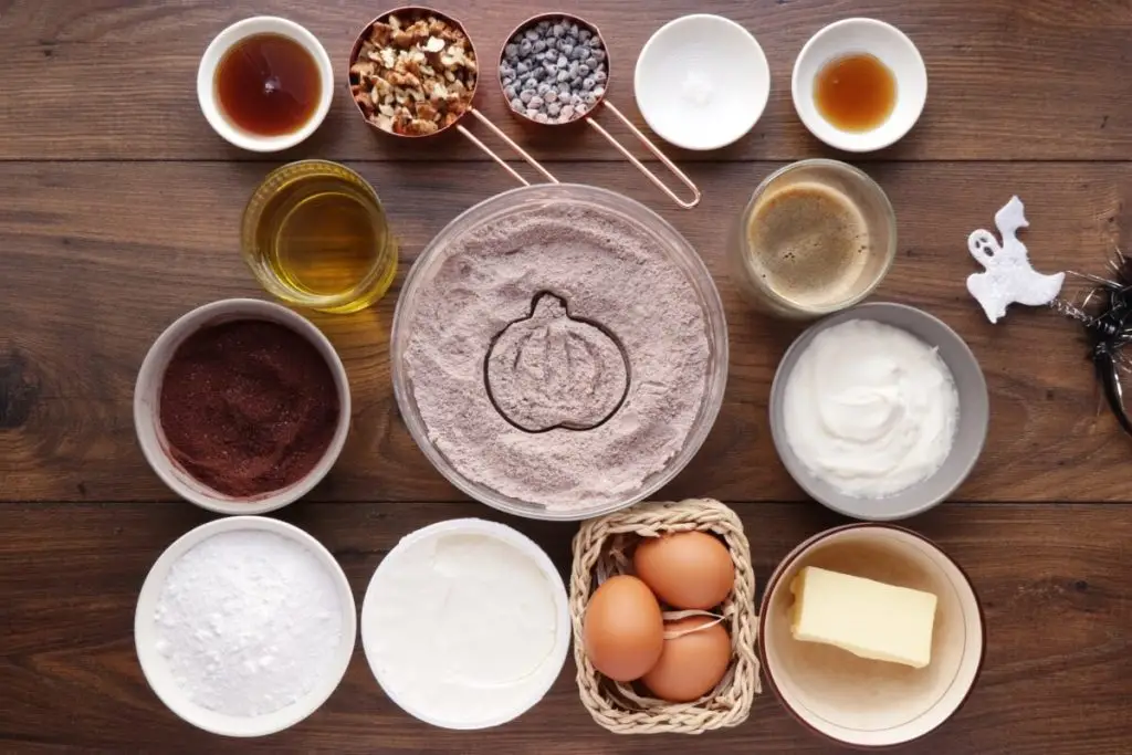 Ingredients for Easy Halloween Cupcakes