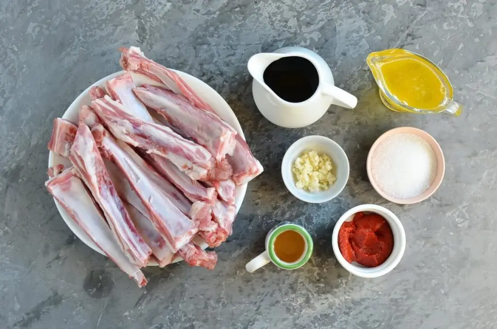 Ingredients for Easy Sticky Lamb Ribs