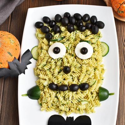 Frankenstein Pasta for Halloween Recipes–Frankenstein Pasta for Halloween–Easy Frankenstein Pasta for Halloween