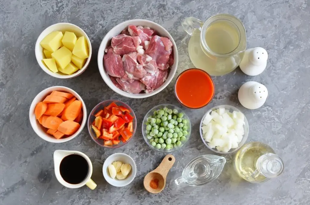 Ingredients for Goat Stew (Caldereta)
