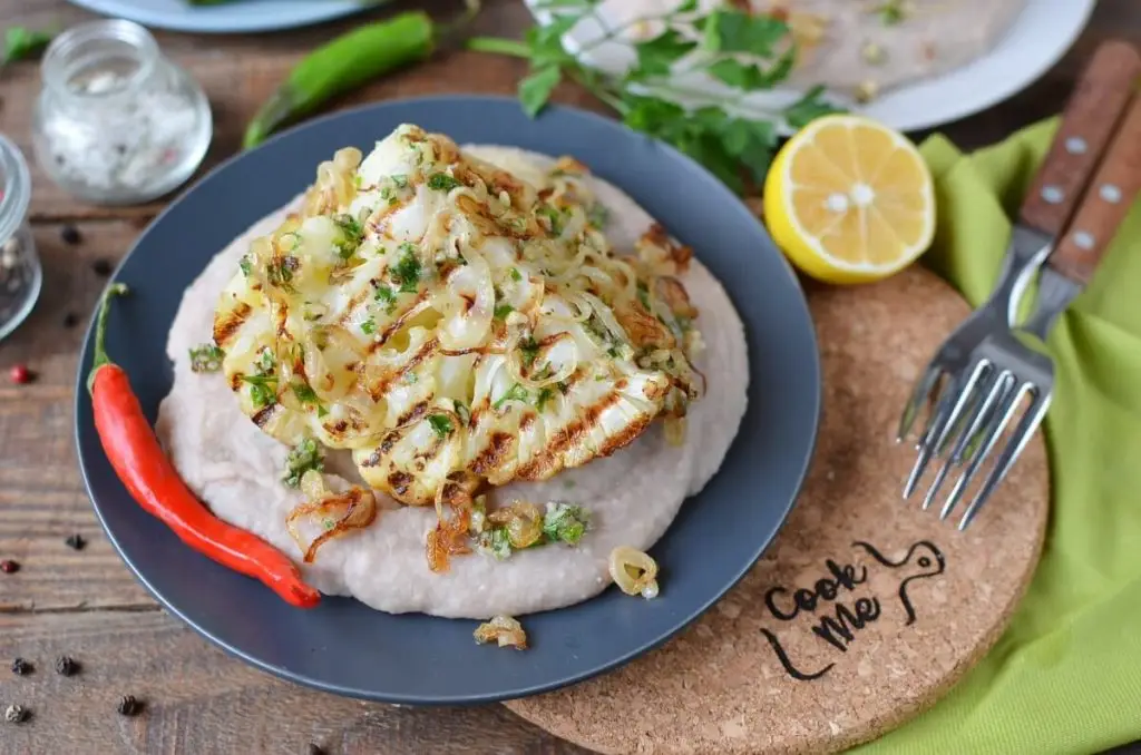 Grilled Cauliflower with Winter Pesto