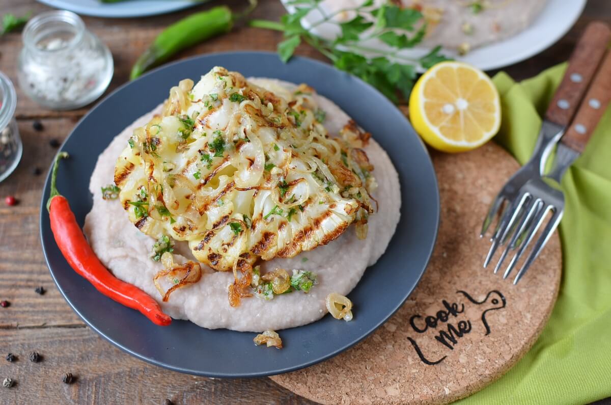 Grilled Cauliflower with Winter Pesto