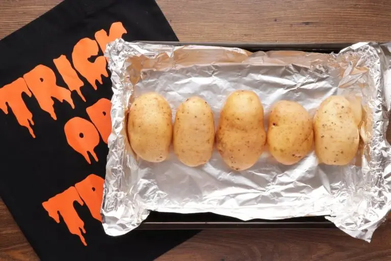 Step 2 - Halloween Baked Potato Skin Pizzas