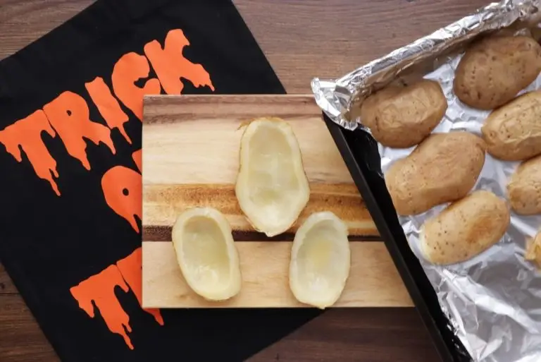 Step 4 - Halloween Baked Potato Skin Pizzas