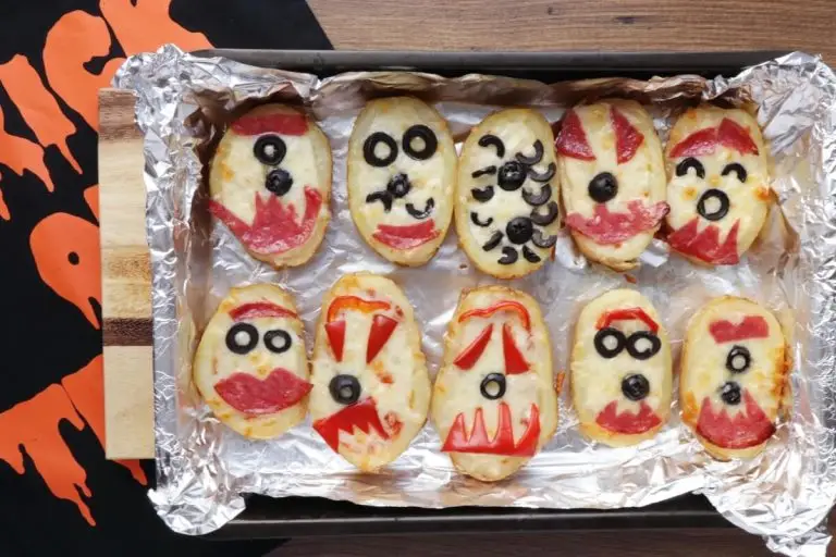 Step 6 - Halloween Baked Potato Skin Pizzas