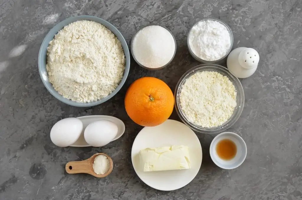 Ingredients for Orange Ricotta Cookies