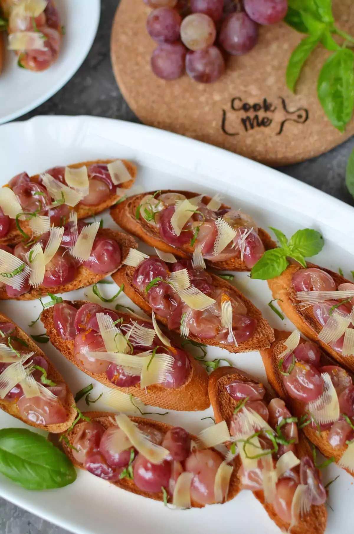 Roasted Grape Crostini