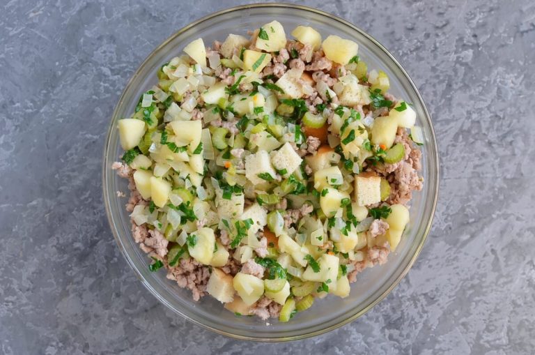 Step 6 - Sage, Sausage and Apple Dressing