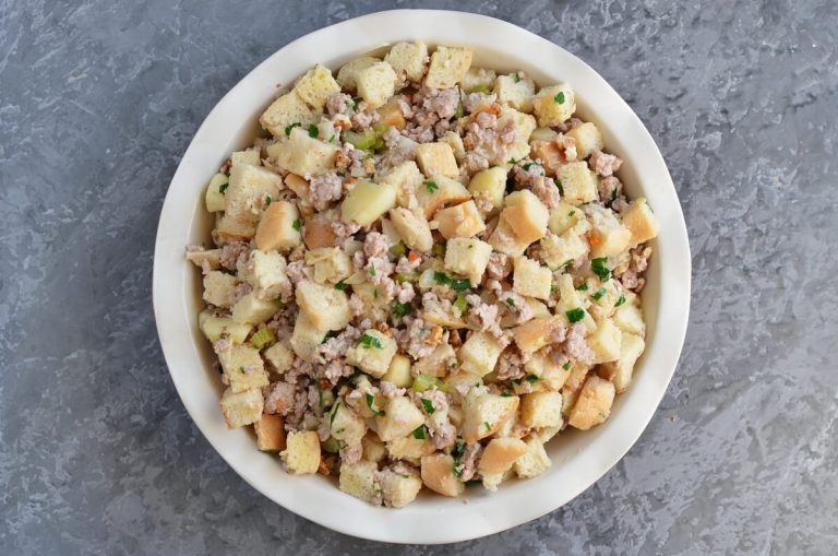 Step 8 - Sage, Sausage and Apple Dressing