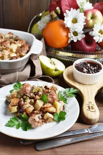 Sausage, Apple, and Walnut Stuffing