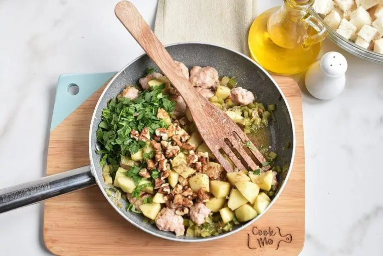 Step 6 - Sausage, Apple, and Walnut Stuffing