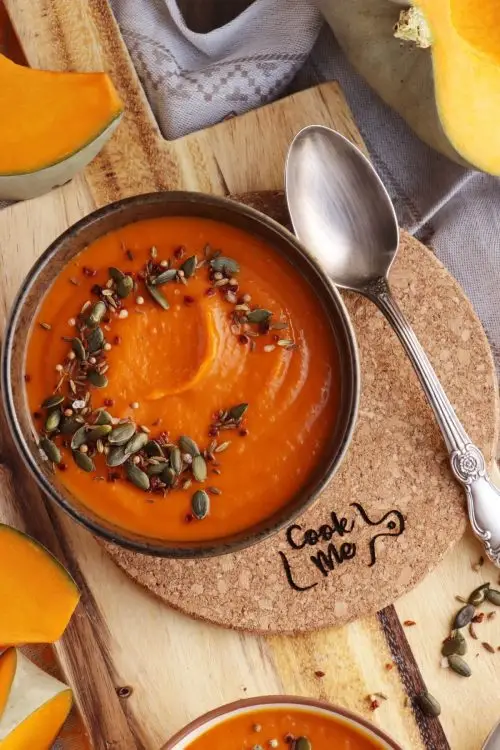 Savory Pumpkin Soup with Spice Shake