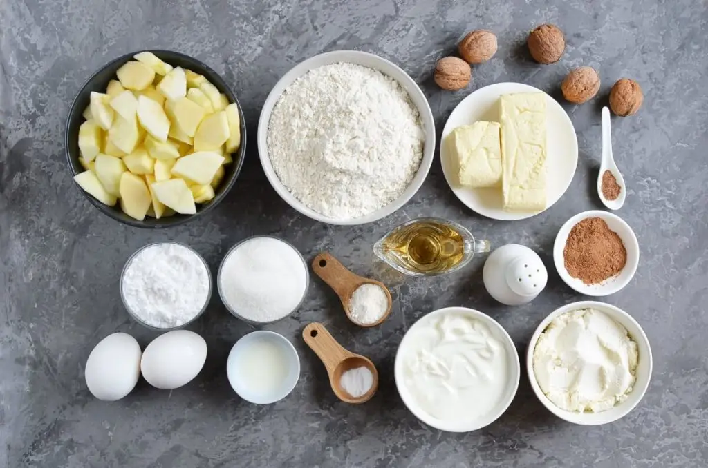 Ingredients for Spiced Apple-Mascarpone Bundt Cake