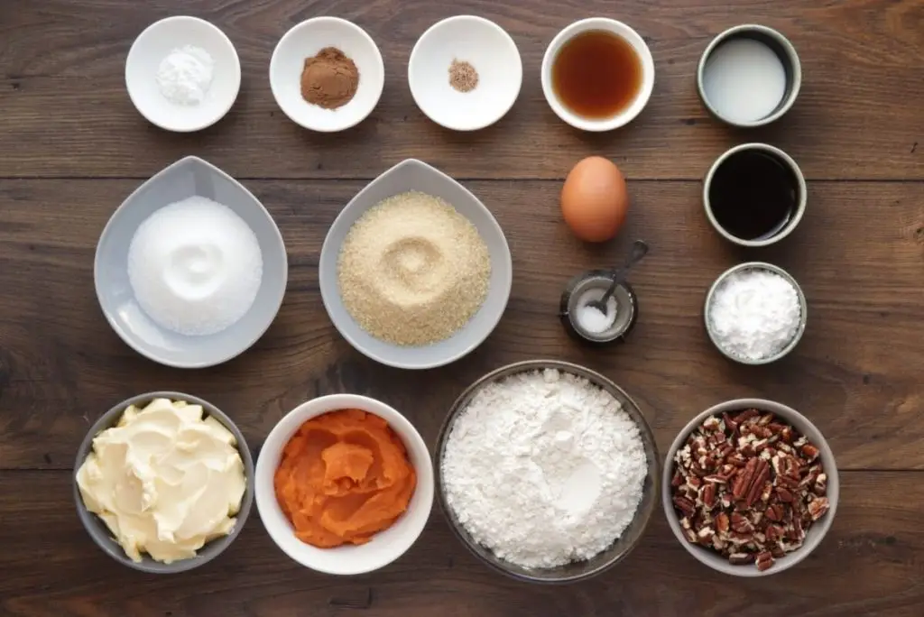 Ingredients for Sweet Potato Cookies with Maple Glaze