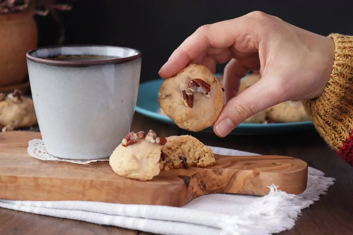 Sweet Potato Cookies Recipe-Sweet Potato Cookies with Pecans-Sweet Potato Cookies with Maple Glazing