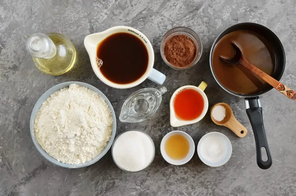 Ingredients for Vegan Mocha Cake