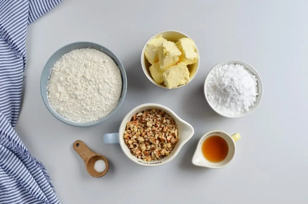 Ingredients for Russian Tea Cakes-Snowballs